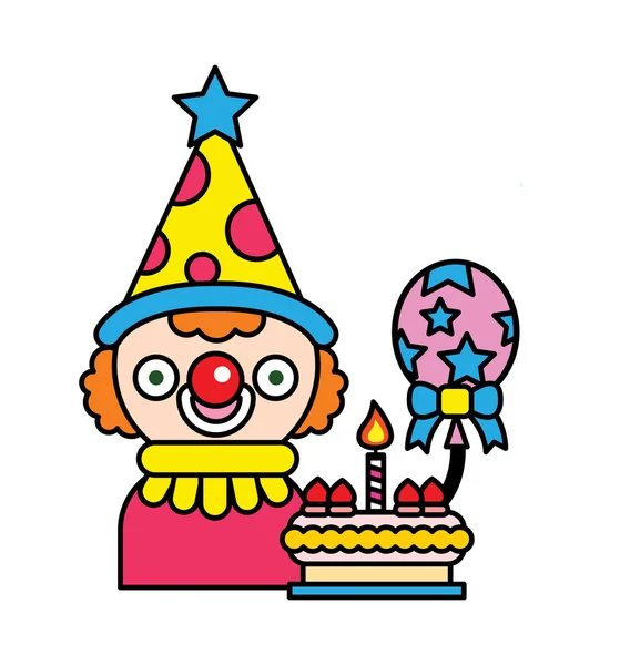 Payaso de celebración — Vector de stock