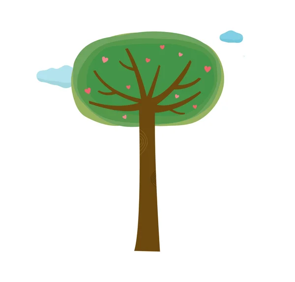 Eenzame boom — Stockvector