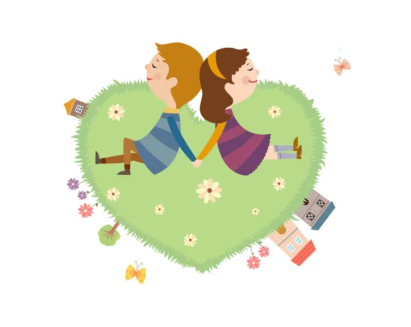 Couple in love — Stock Vector