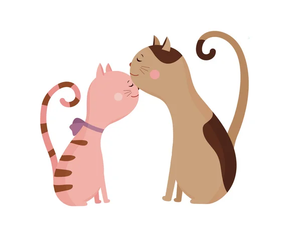 Lovers cats — Stock Vector