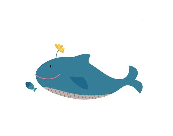Счастливый кит — стоковый вектор