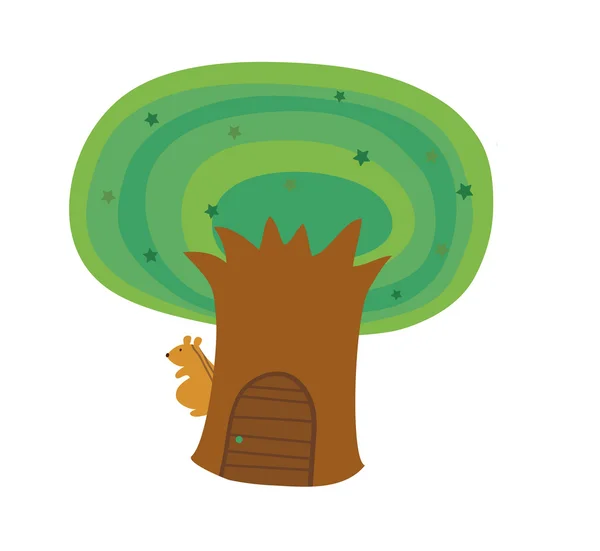 Pohon hutan - Stok Vektor