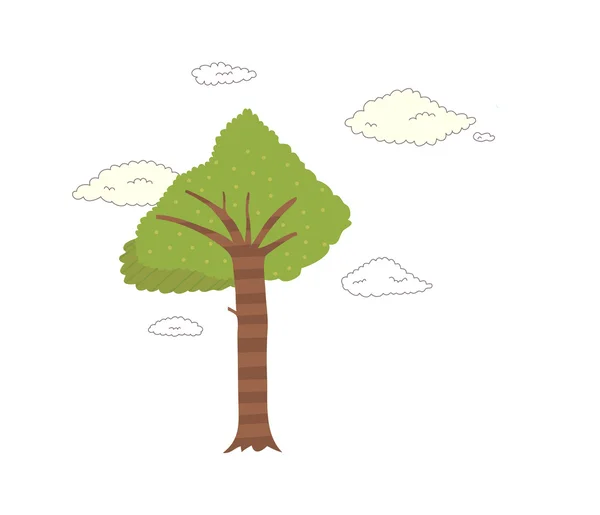 Lonely tree — Stock Vector