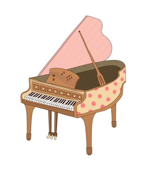 Viejo piano — Vector de stock