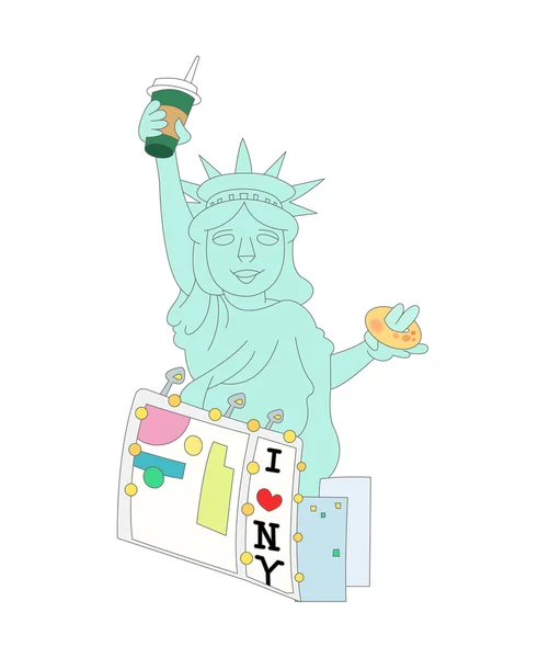 Statua Wolności w Nowym Jorku — Wektor stockowy