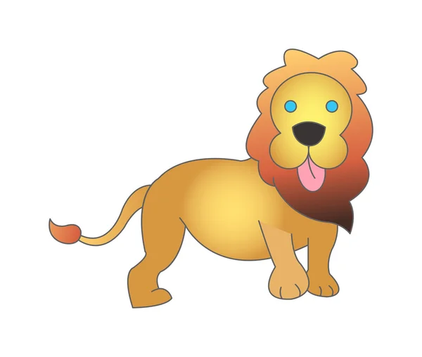 Vahşi aslan — Stok Vektör
