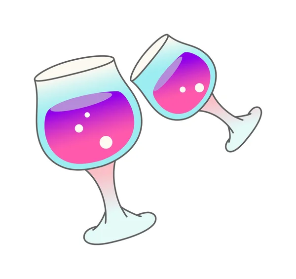 Two glasses — Stock Vector