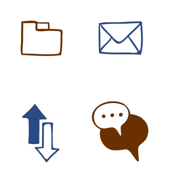 Set of communication icons — Stock Vector