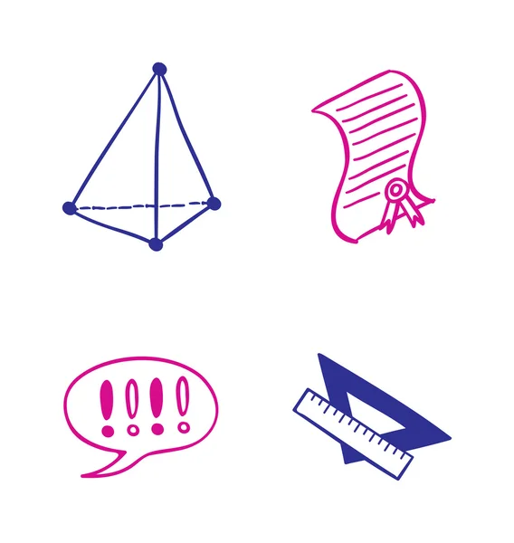 Set of education icons — Stock Vector