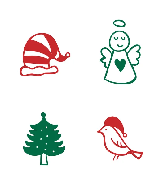 Set of Christmas icons — Stock Vector