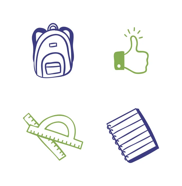 Set of education icons — Stock Vector