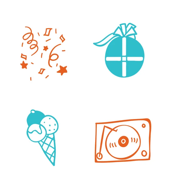 Set of holiday icons — Stock Vector