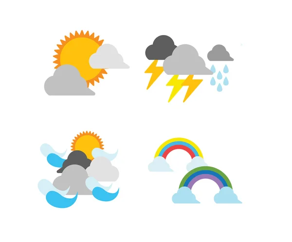 Set of weather icons — Stock Vector