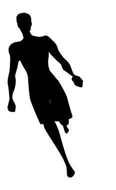 Koşan adam silueti
