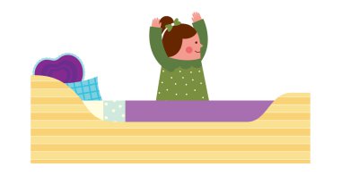 Kız yanında bir yatak