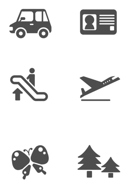Icono de viaje conjunto — Vector de stock