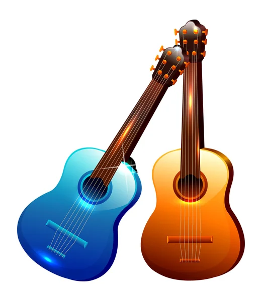 Guitarras Acústicas — Vetor de Stock