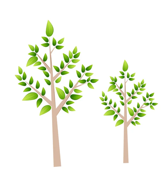 Zöld fák — Stock Vector