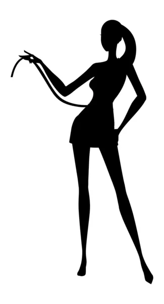 Silhouette de fille de la mode — Image vectorielle