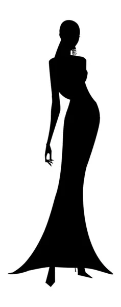 Silhouette of fashion girl — Stock Vector