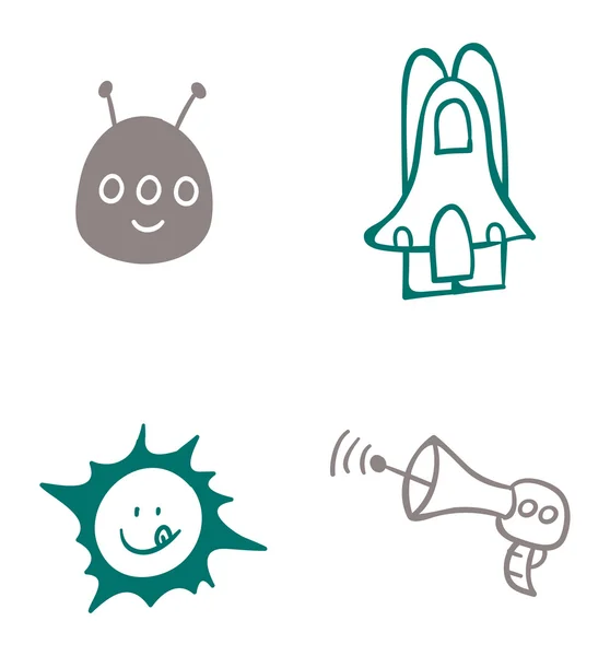 Space icons — Stock Vector