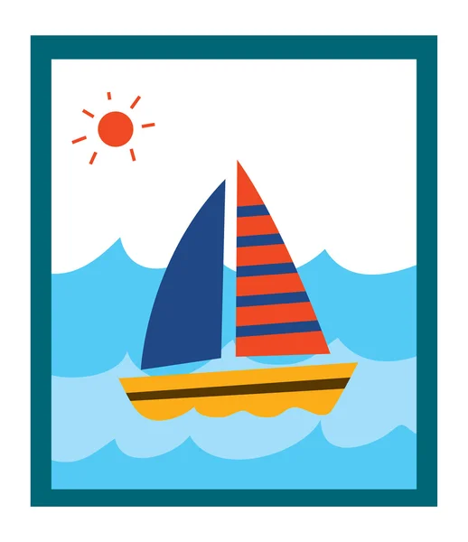 Picture of boat — Stock Vector