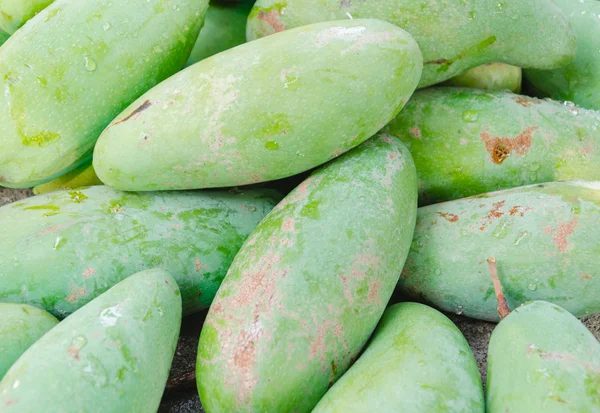 Primer plano de frutos de mangos verdes — Foto de Stock