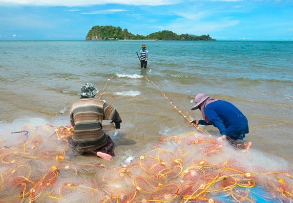 Pescadores tailandeses — Fotografia de Stock