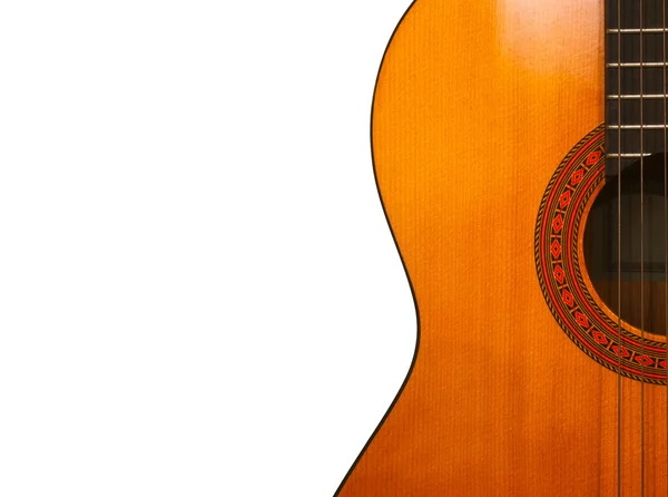 Akustická kytara izolované na bílém pozadí — Stock fotografie