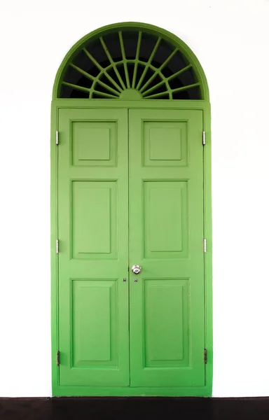 Porta vintage frente verde — Fotografia de Stock