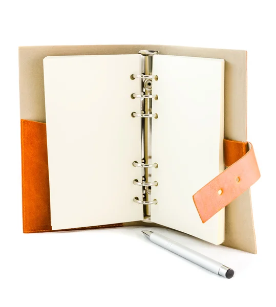 Caderno em branco com lápis — Fotografia de Stock
