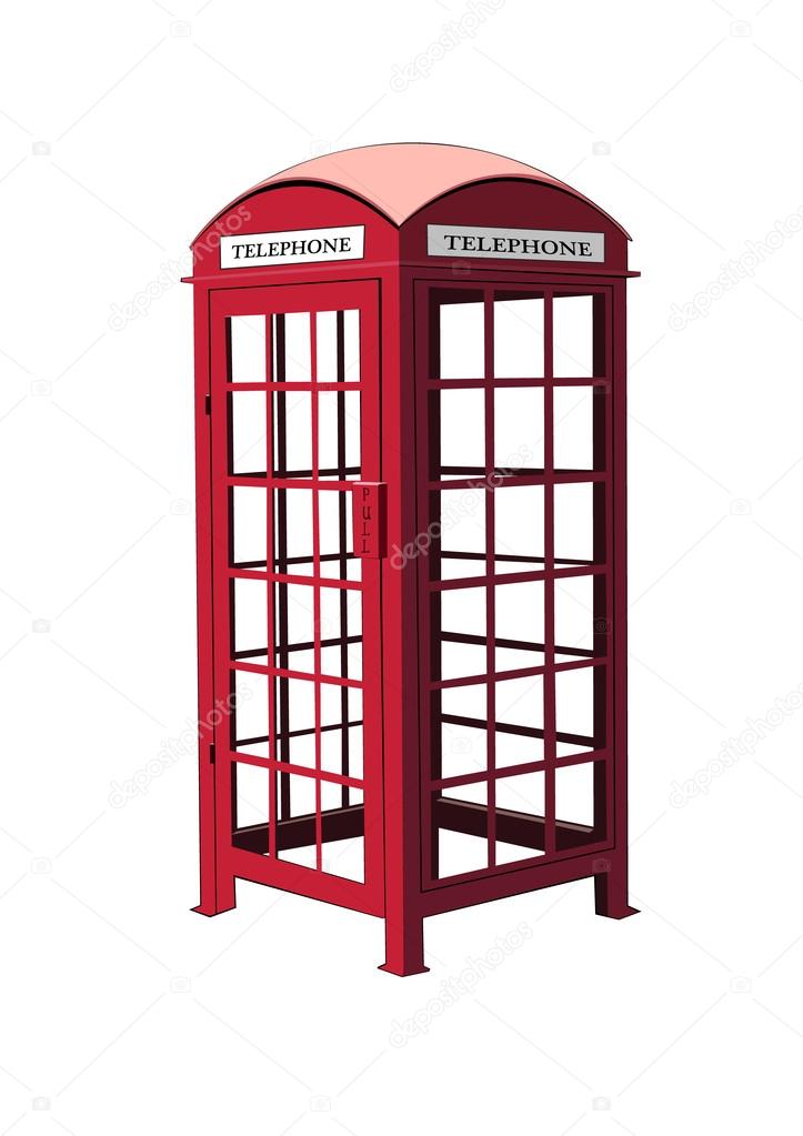 London red phone booth vector