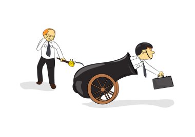 iş adamı giyen kask Cannon