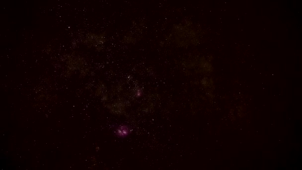 Éjszakai Égbolt Időapszis Sok Csillag Szatellit Halad Tejút Triffid Lagúna — Stock videók