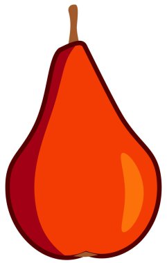 Basit kırmızı armut vektör çizimi