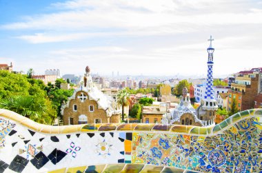 Barselona, İspanya 'da Park Guell