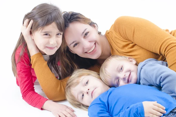 En lycklig familj — Stockfoto