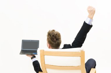 başarılı iş adamı ofisi