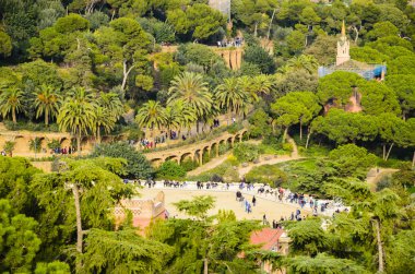 Barselona, İspanya 'da Park Guell