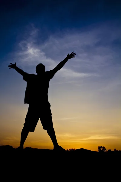 Silhouette of a man — Stock Photo, Image