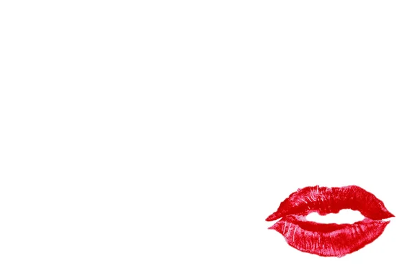 Red lips isolated on white — Stock Photo, Image