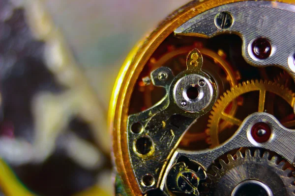Механізм старого годинника — стокове фото