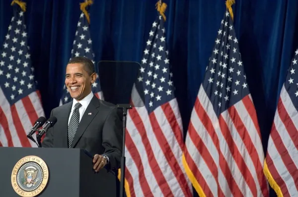 Präsident Barack Obama Stockbild