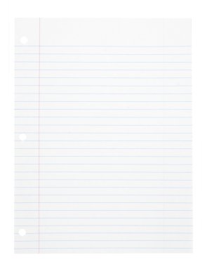 bir sayfa üzerinde beyaz izole notebook dan sökük uzakta