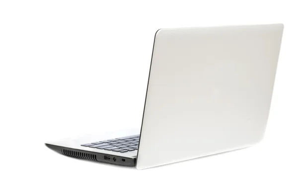 Aluminium laptop. Achteraanzicht. geïsoleerd op witte achtergrond — Stockfoto