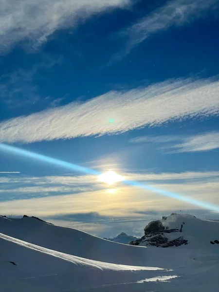 Wschód Słońca Alpach — Zdjęcie stockowe