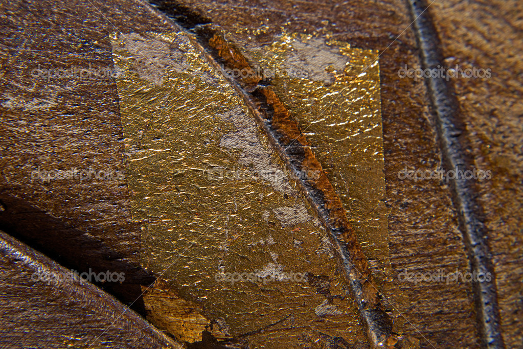 Wood with Gold leaf texture background. — Stock Photo © bimka1 20780023