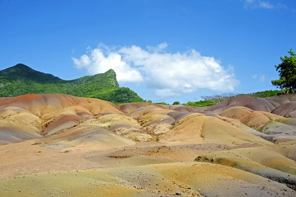 Песок многоцветный, Chamarel Mauritius — стоковое фото