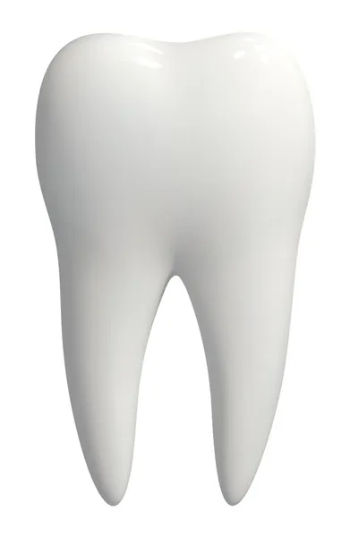 Ícone de dente branco vetor isolado —  Vetores de Stock