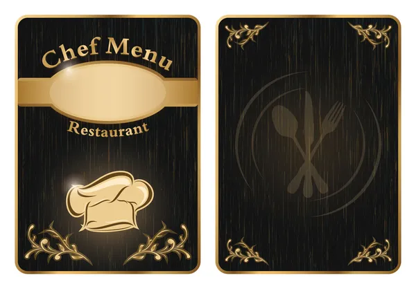 Copertura o bordo del menu dello chef - vettore 2 — Vettoriale Stock